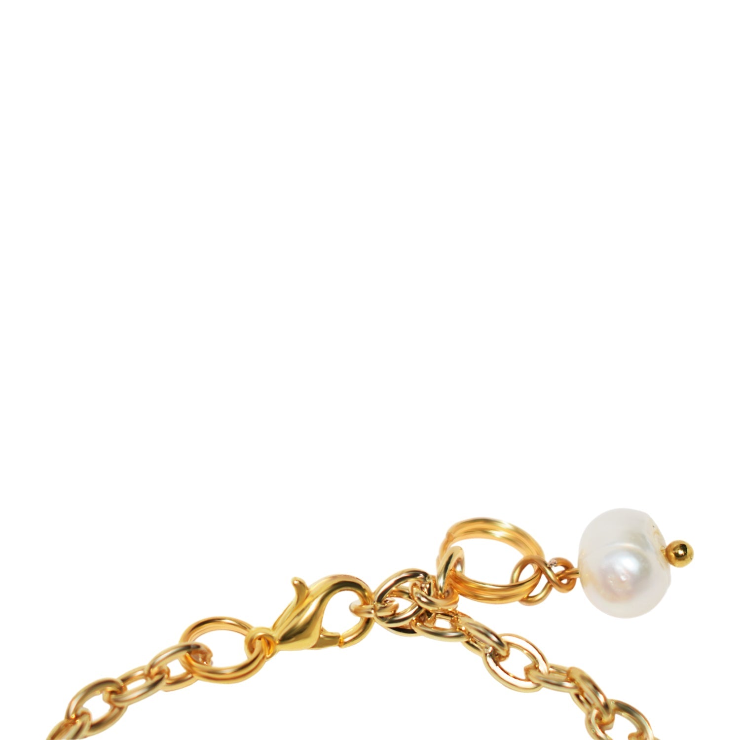 Pearl adjustable bracelet or anklet on gold plated chain | by Ifemi Jewels