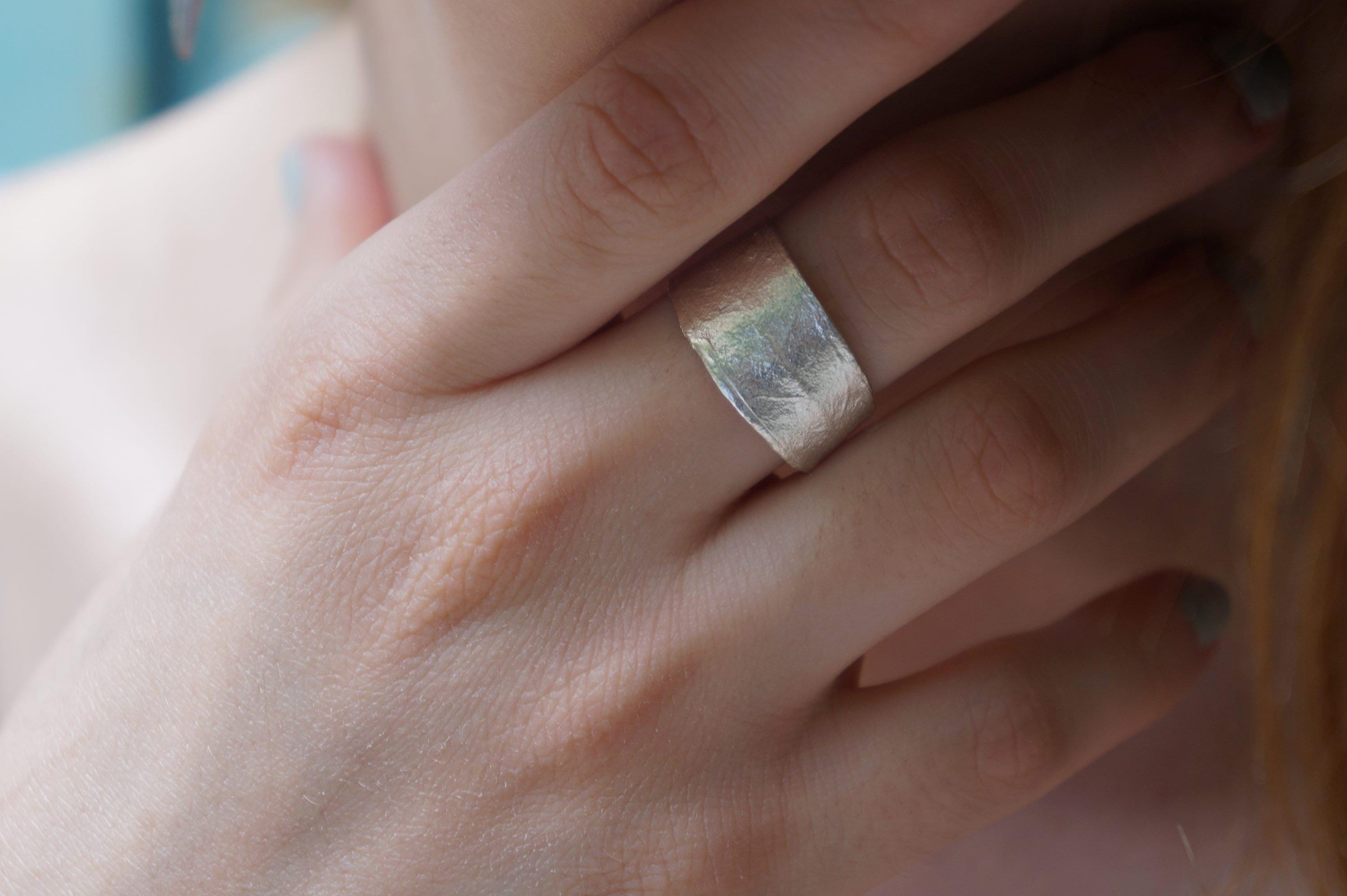 Nature-Inspired Olive Leaf Ring - Solid Gold Adjustable or Fixed