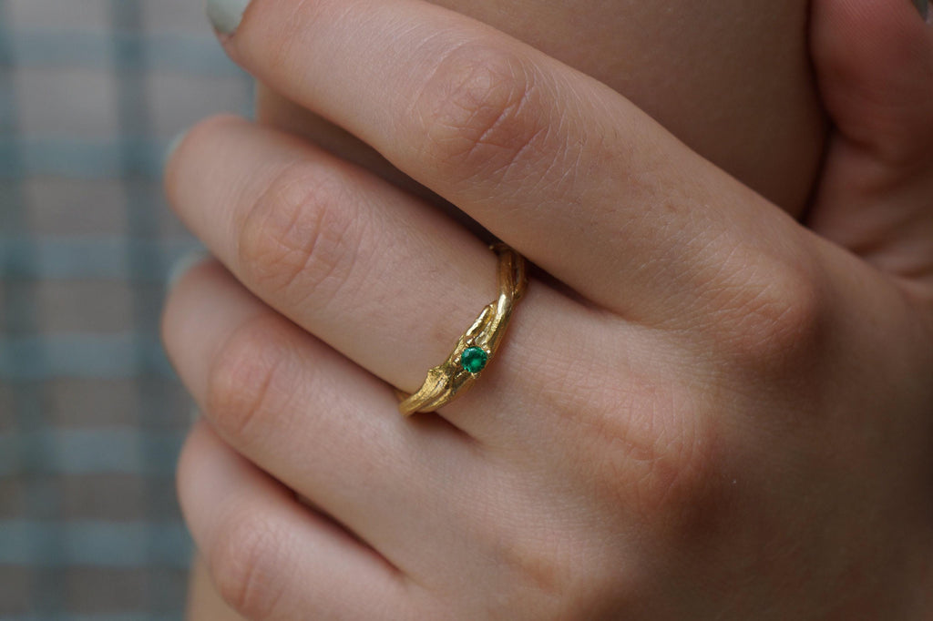 Nature-Inspired Gold Olive Branch Ring (Adjustable, Rose, White, Yellow)