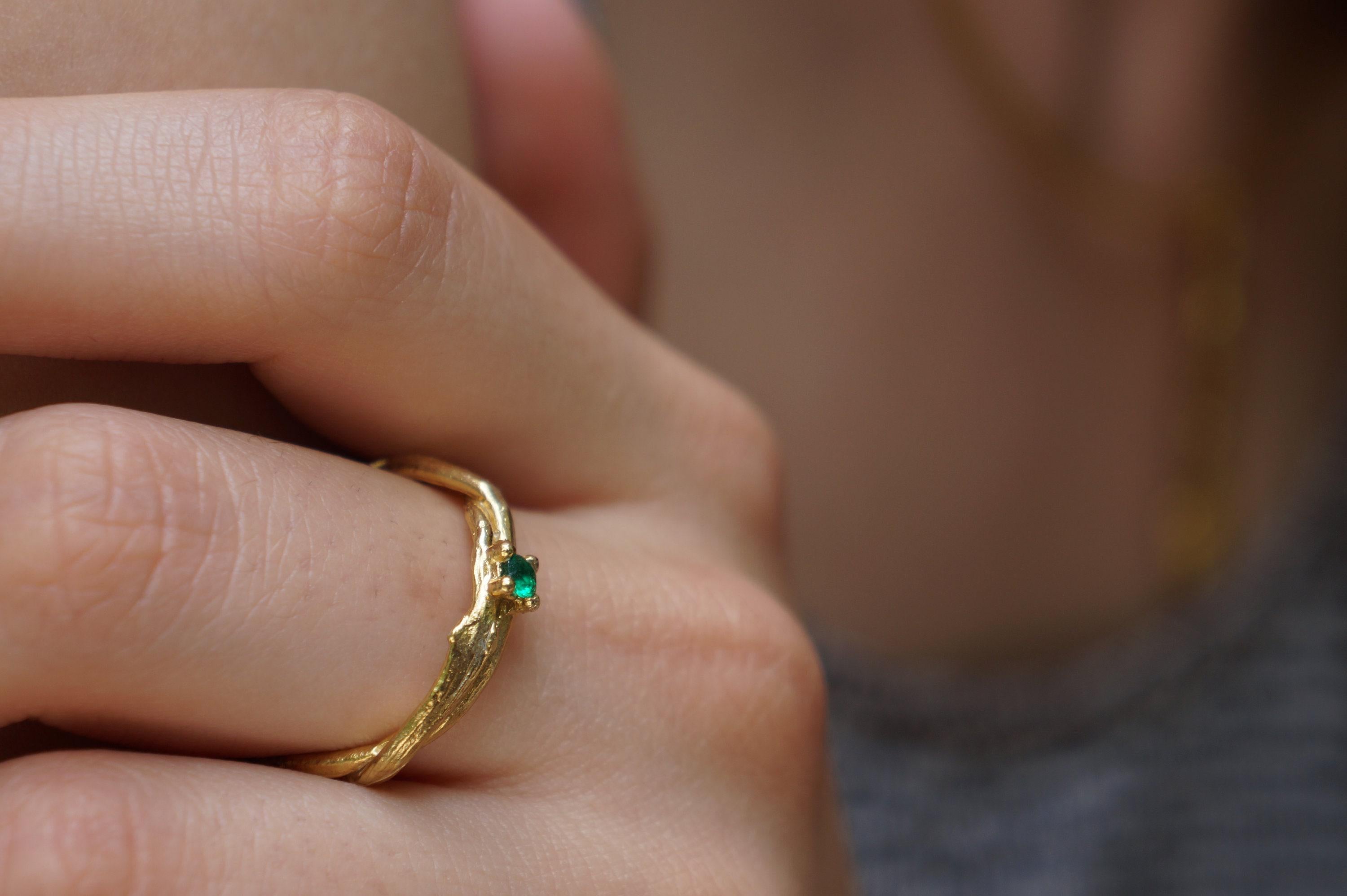 Nature-Inspired Gold Olive Branch Ring (Adjustable, Rose, White, Yellow)