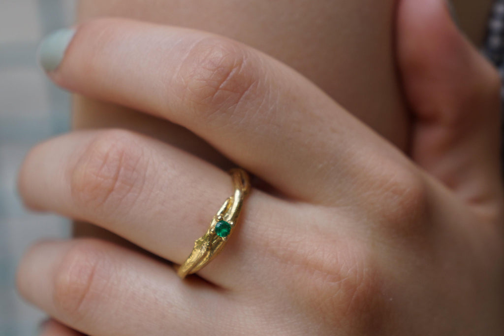 Nature-Inspired Gold Olive Branch Ring (Adjustable, Rose, White, Yellow)