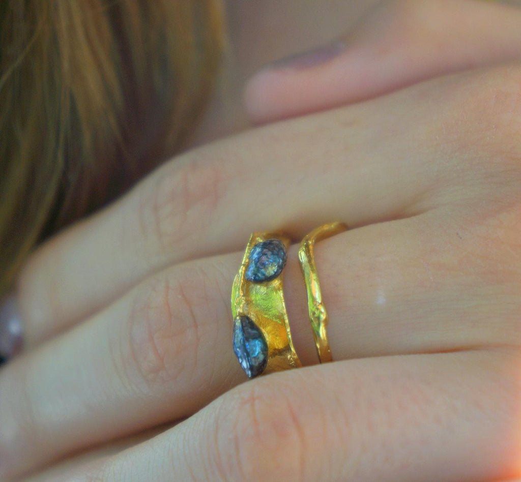 Olive Leaf Ring: Solid Gold - Yellow, White, or Rose 14k