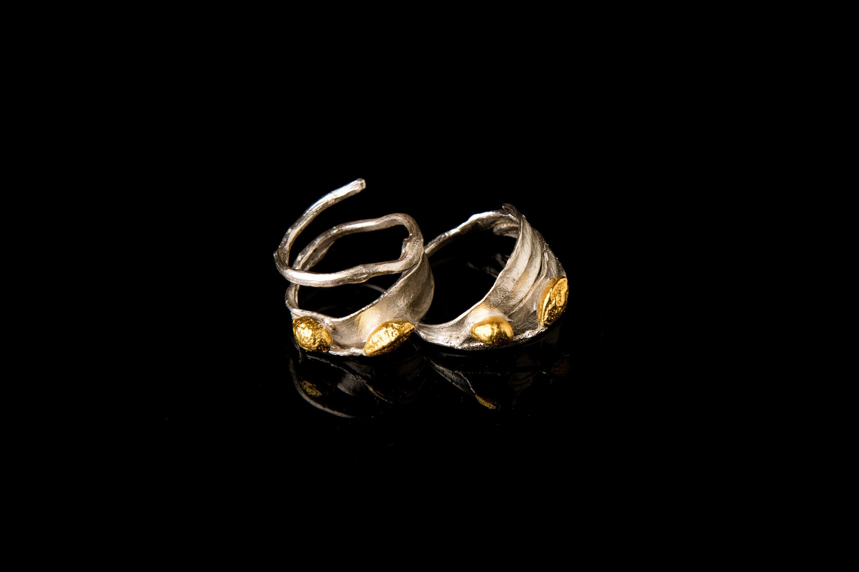 Olive Leaf Ring: Solid Gold - Yellow, White, or Rose 14k