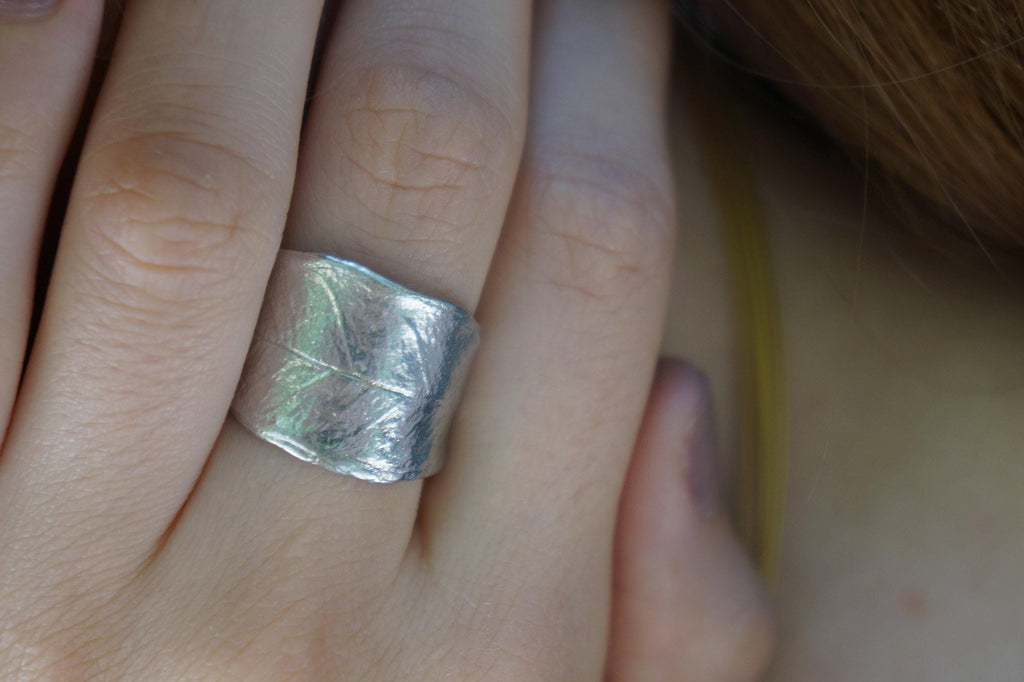 Olive Leaf Ring, Solid Gold Jewelry, Gold Olive Leaf Band, Handmade Jewelry, Jewelry for Women, Birthday Gift, Gift for Her