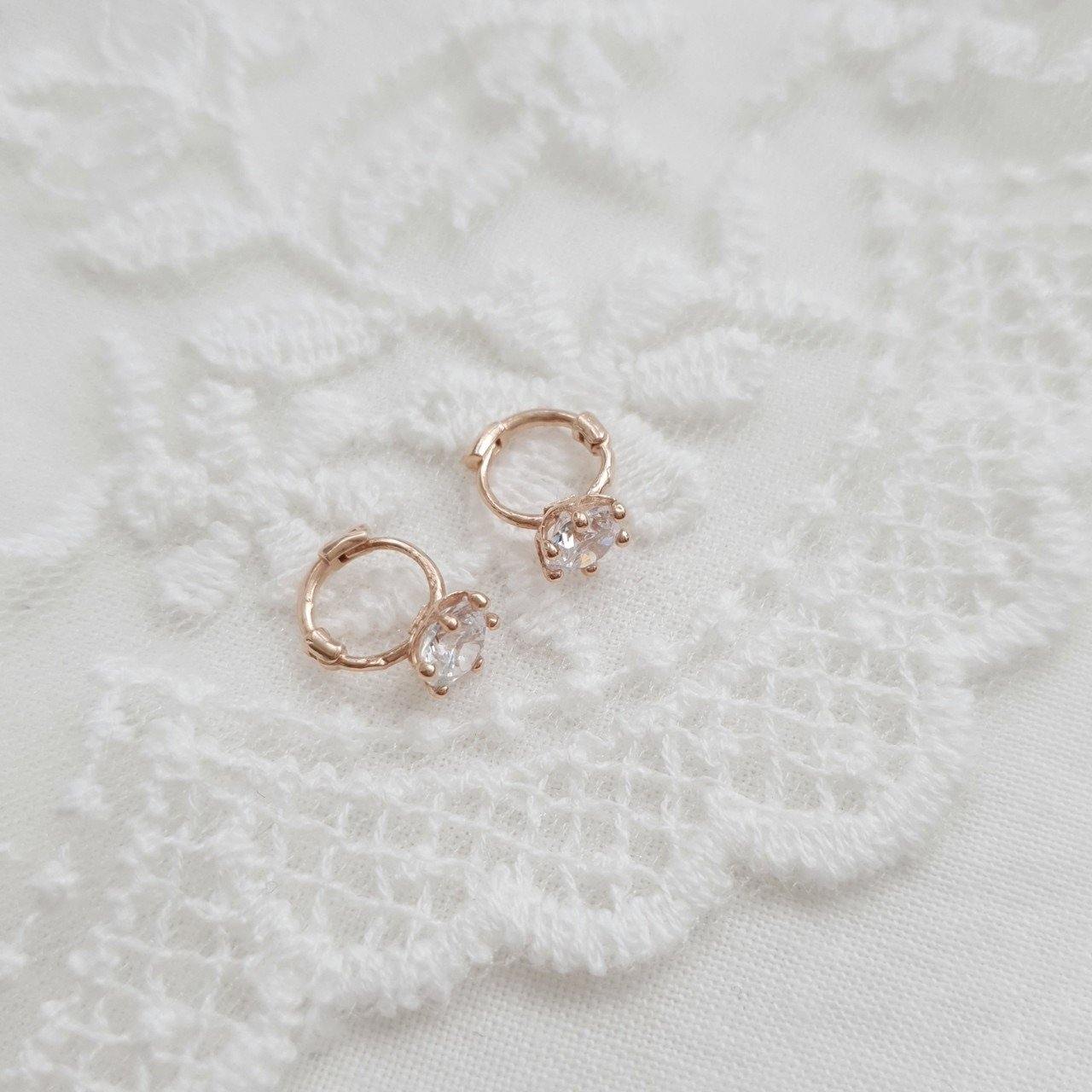 5mm cubic huggie earring