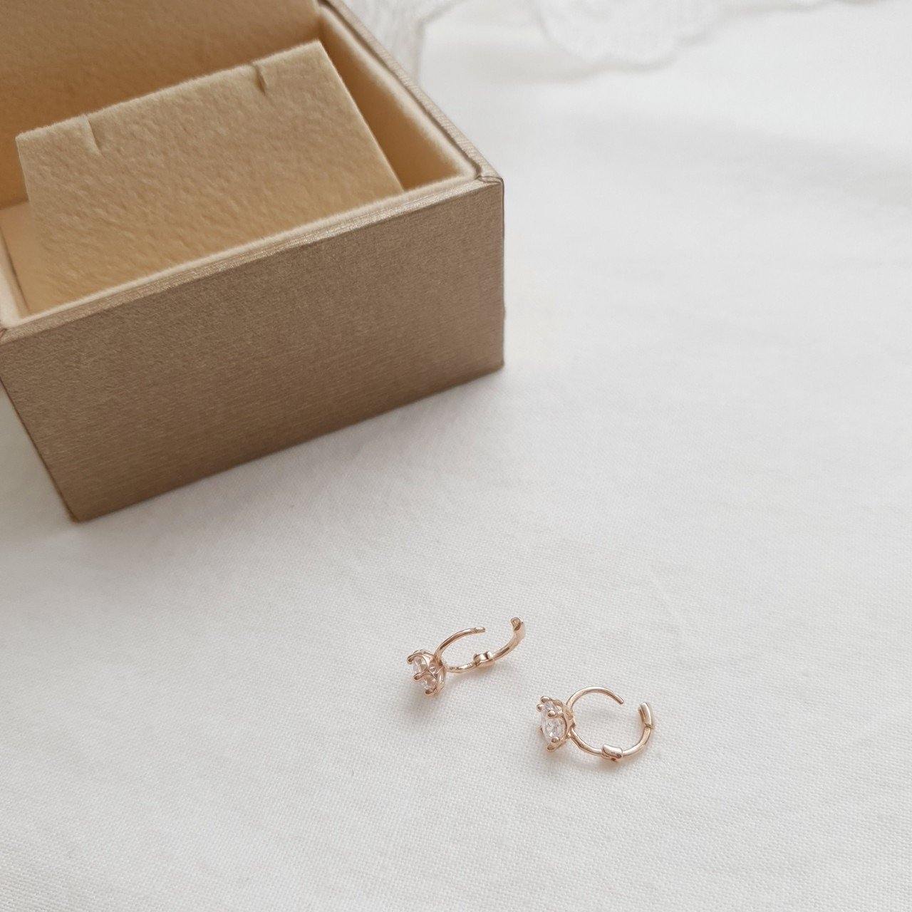 5mm cubic huggie earring