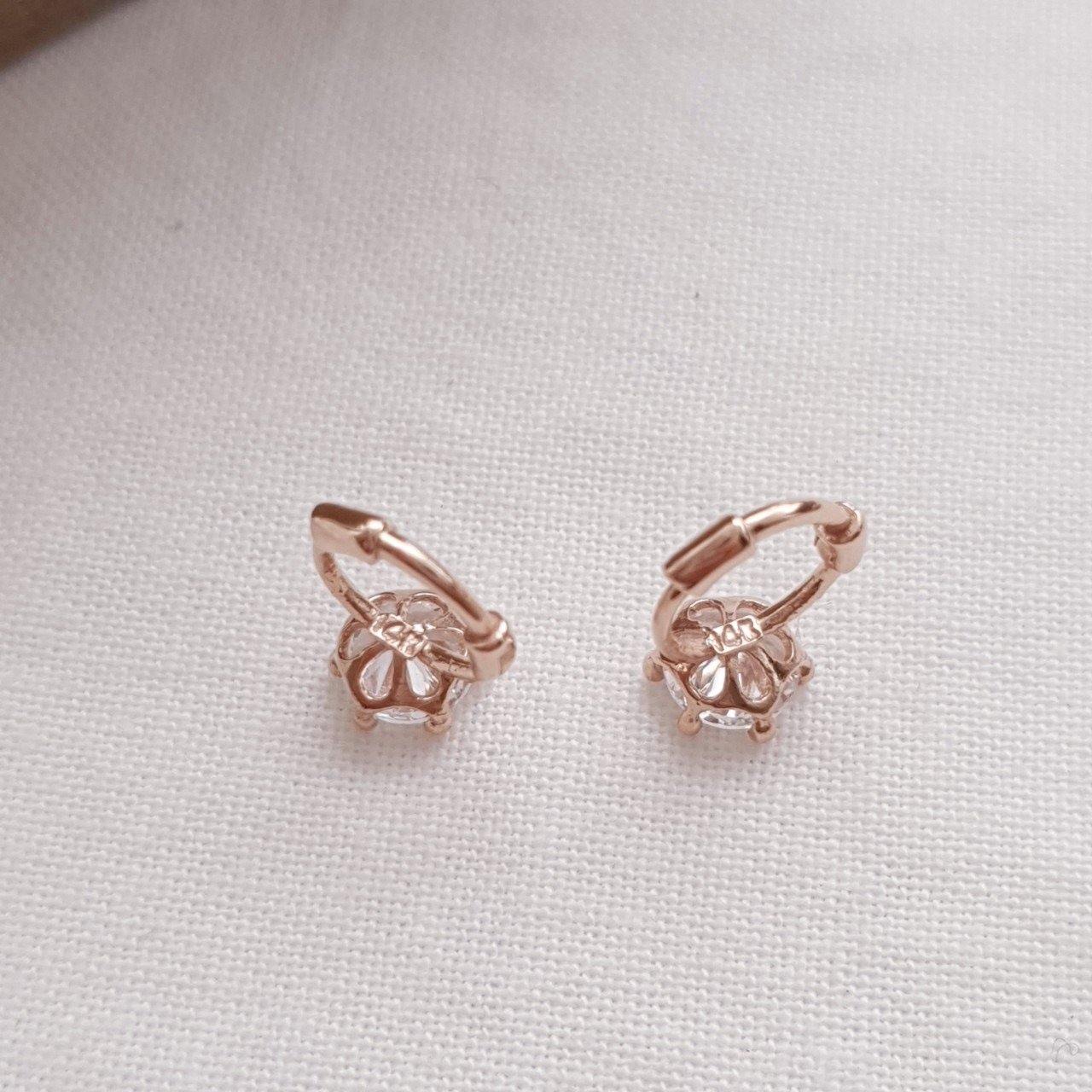 5mm cubic huggie earring