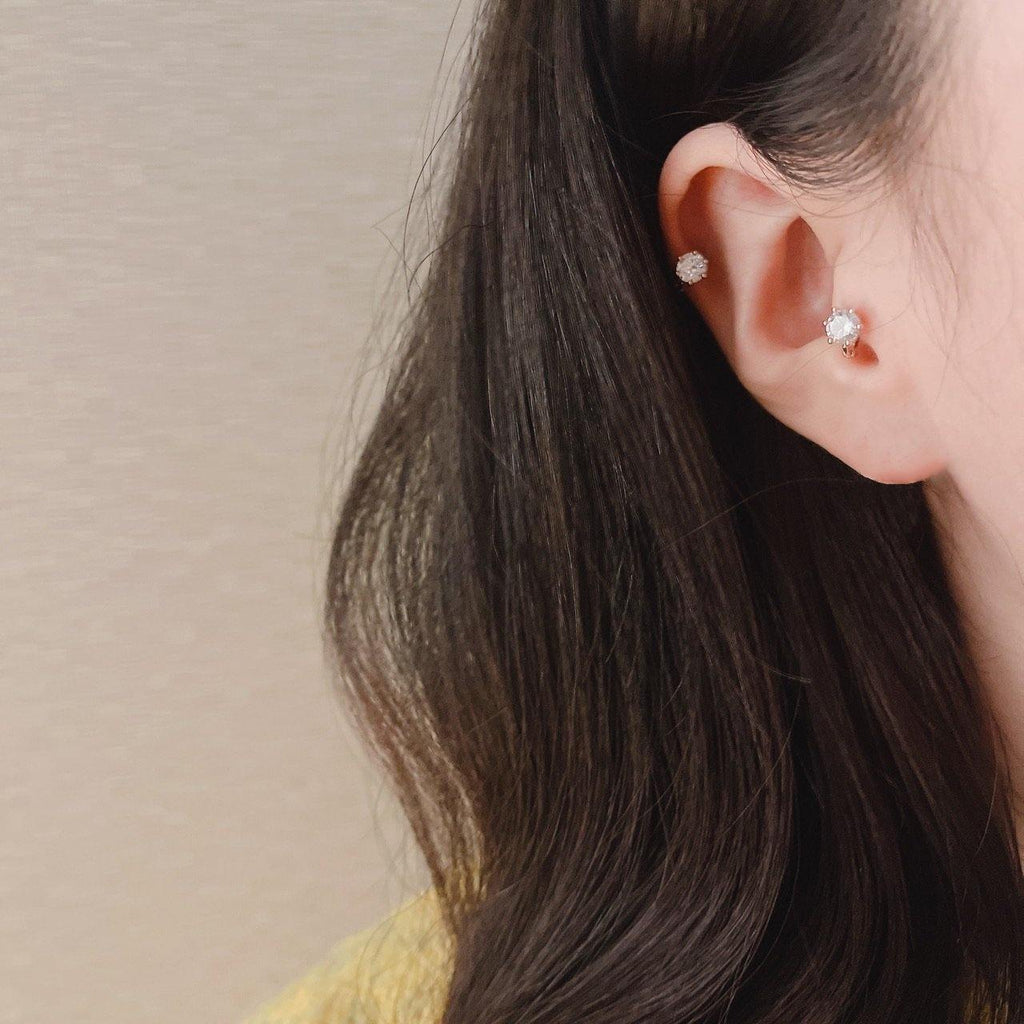 5mm cubic huggie earring