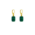 Malachite and Yellow Gold Vermeil Earrings, Gemstone Earrings, Bloom Collection | by nlanlaVictory