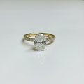 2 to 4 Carat Oval Cut Pave Setting 14K Solid Gold Solitaire Diamond Engagement Ring