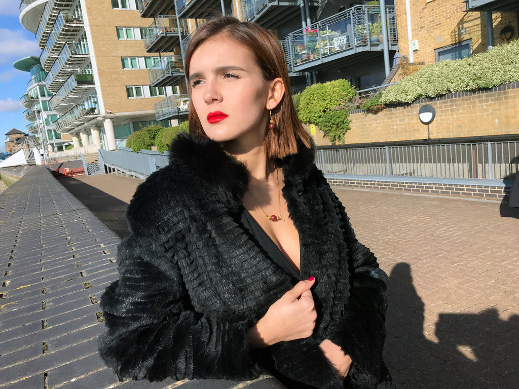 Jasper Gold Vermeil Necklace, Red Jasper Necklace, Gemstone Pendant Necklace | by nlanlaVictory