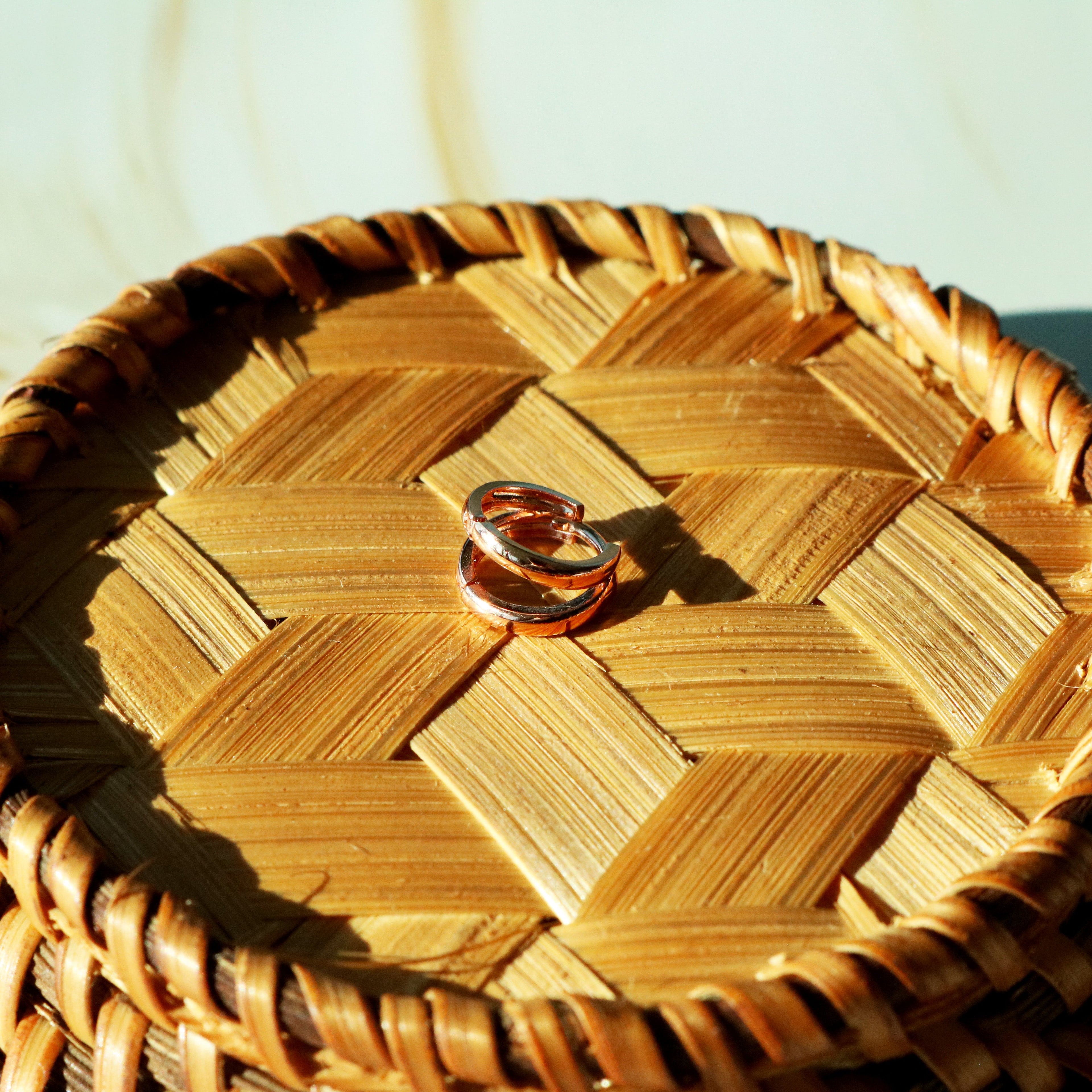 Double line huggie earring