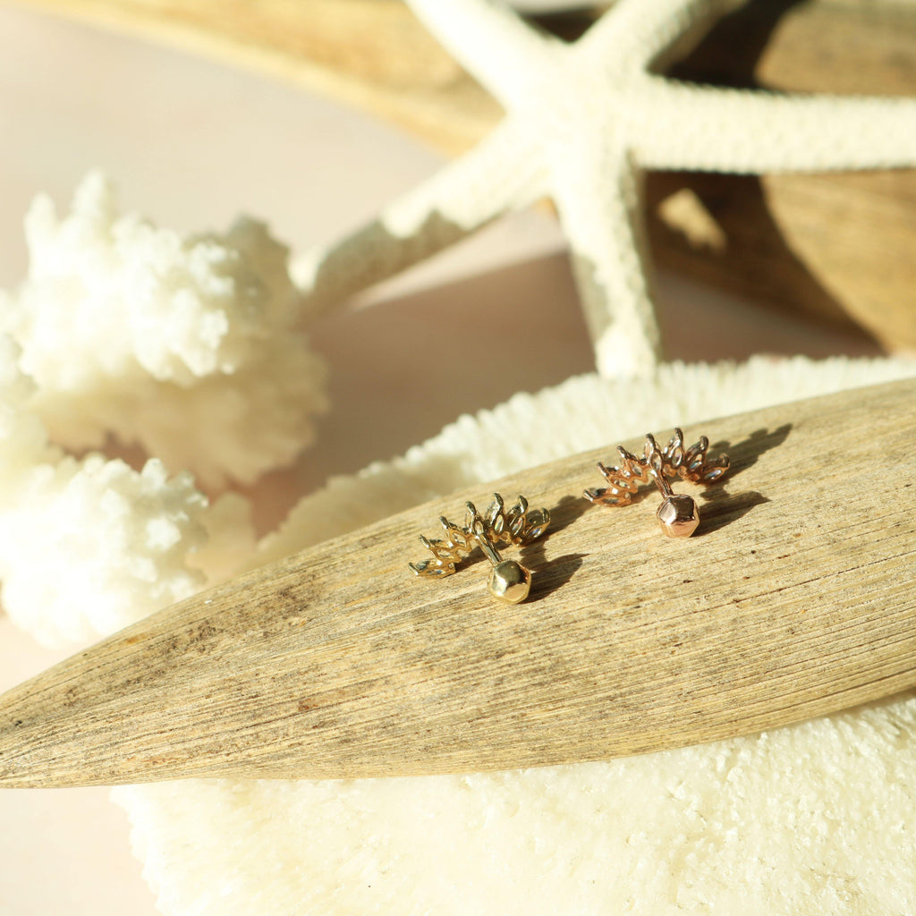 Crystal wing barbell