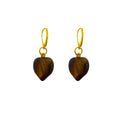 Tiger Eye Yellow gold earrings, Bold and Beautiful Statement Jewelry, Bloom Collection | by nlanlaVictory