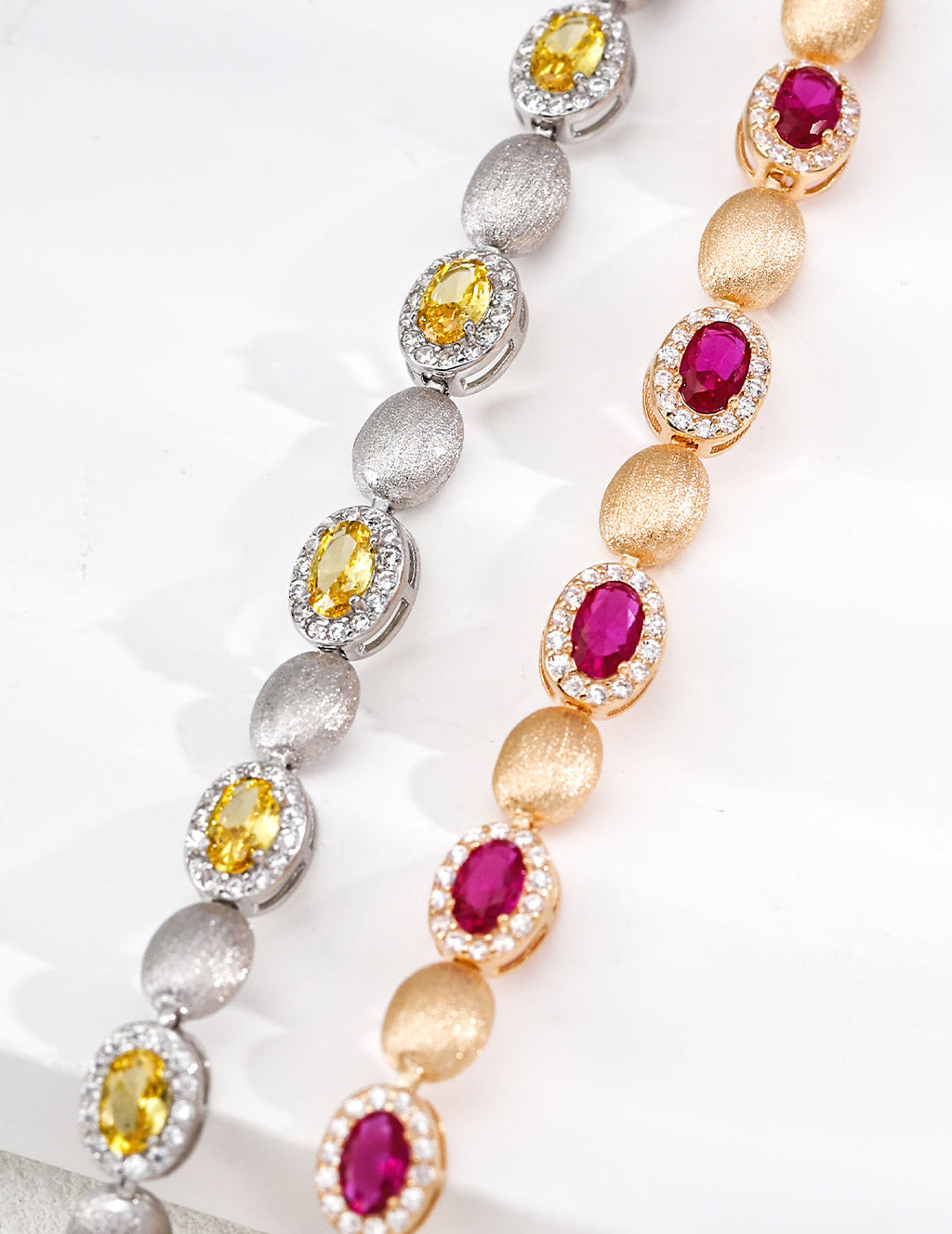 Vintage Matte Ruby-Inspired Zircon Bracelet